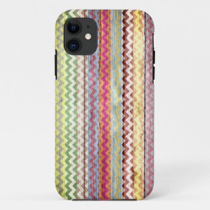 Modernes Zickzack Muster aus Holz #3 iPhone 11 Hülle