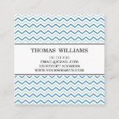 Modernes Zickzack Muster "MIT LIEBE" Quadratische Visitenkarte (Rückseite)