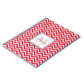 Modernes Zickzack Muster mit Monogram-Notebook Notizblock (Linke Seite)