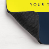 Modernes Zickzack Navy Blue & Yellow Trendy Mouse Mousepad (Ecke)
