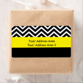 Modernes, Zickzack-schwarz-gelbes Versandverpackun (Insitu)