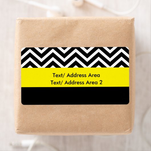 Modernes, Zickzack-schwarz-gelbes Versandverpackun (Insitu)