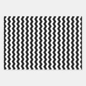 Modernes Zickzack Schwarz-Weiß-Muster Geschenkpapier Set (Vorderseite 2)