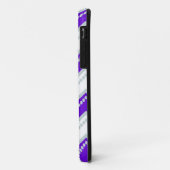 Modernes Zickzack Zig Zag Mit Monogramm Streifen O Case-Mate iPhone Hülle (Hinten/Links)