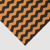 Modernes Zickzack Zigzag Black und Orange Muster Seidenpapier (Ausschnitt)