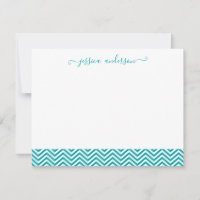 Modernes Zickzack Zigzag Girly Script Aquamarin