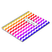 Modernes Zickzack ZigZag-Muster Notizblock (Linke Seite)