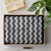 Modernes Zickzack Zigzag Schwarz und Grau Muster Seidenpapier (Geschenk)