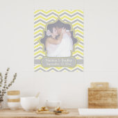 Modernes Zickzack Zzigzack-Hochzeitsposter Poster (Küche)