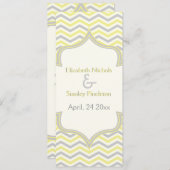 Modernes Zickzack Zzigzag-Hochzeitsprogramm Programm (Vorne/Hinten)