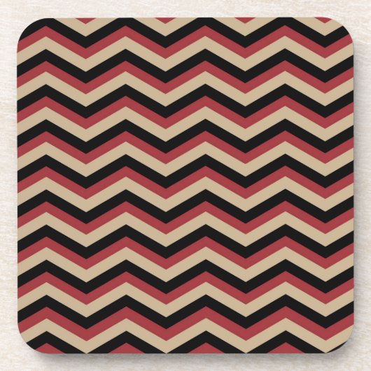 Modernes Zig Zag Muster Getränkeuntersetzer (Vorderseite)