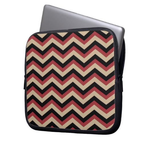 Modernes Zig Zag Muster Laptopschutzhülle (Vorderseite Links)