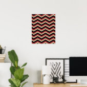 Modernes Zig Zag Muster Poster (Heimbüro)