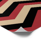 Modernes Zig Zag Muster Poster (Ecke)