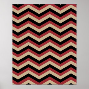 Modernes Zig Zag Muster Poster