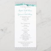 Modernes Zigzag-Muster-Hochzeitsprogramm Programm (Vorderseite)