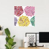 Modernes Zimmer Blume Blossom Splash Wall Poster (Heimbüro)