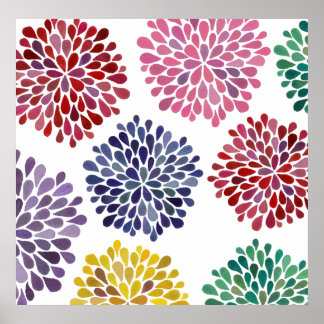 Modernes Zimmer Blume Blossom Splash Wall Poster