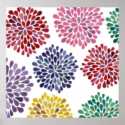 Modernes Zimmer Blume Blossom Splash Wall Poster (Vorne)