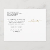 Modernes Zimmer mit neuem Bad Ankündigungspostkarte (Rückseite)