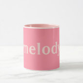 Modernes Zimmer Rosa Name Tasse (Zentrum)