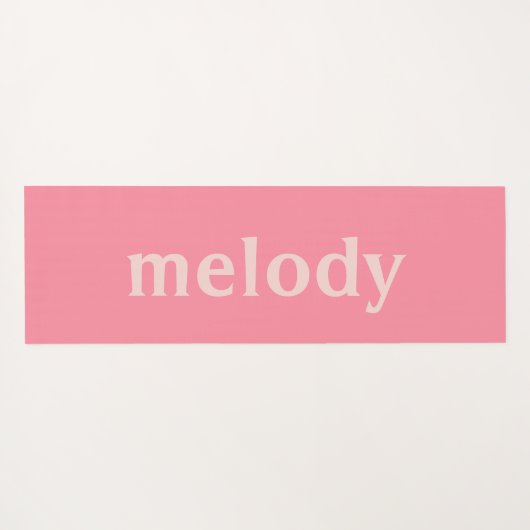 Modernes Zimmer Rosa Name Yogamatte (Rückseite (Horizontal))