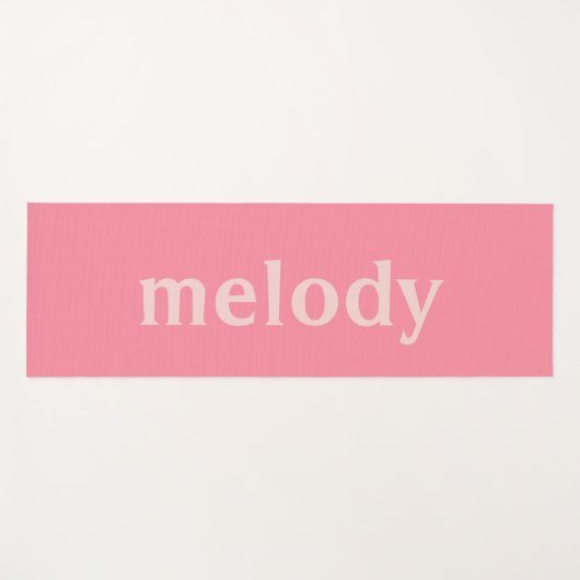 Modernes Zimmer Rosa Name Yogamatte (Vorderseite (Horizontal))