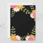 Modernes Zinnia- und Mums-Blume-Brautparty Einladung (Rückseite)