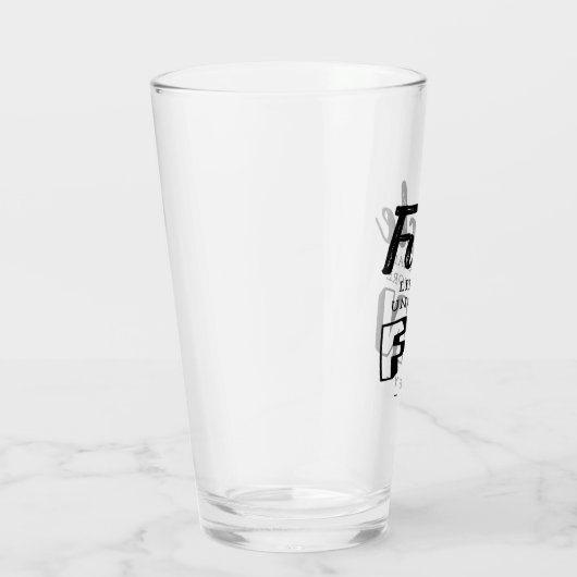 Modernes Zitat "Funcle" | PERSONALISIERT Glas (Rechts)