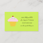 Modernes Zitronengelb-Backbäckerchen Visitenkarte (Rückseite)
