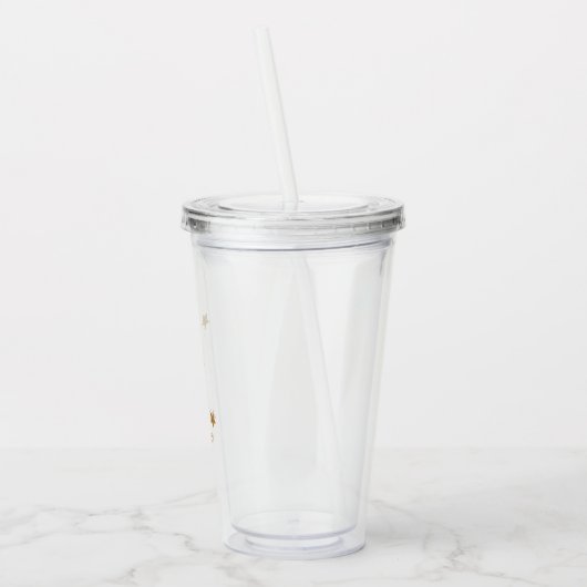 Modernes Zodiac-Schild-Goldkrebs | Element Wasser Acryltrinkbecher (Links)