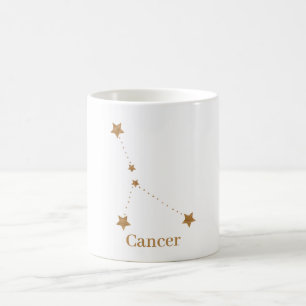 Modernes Zodiac-Schild-Goldkrebs   Element Wasser Kaffeetasse