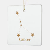 Modernes Zodiac-Schild-Goldkrebs | Element Wasser Keramikornament (Links)