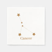 Modernes Zodiac-Schild-Goldkrebs | Element Wasser Serviette (Vorderseite)