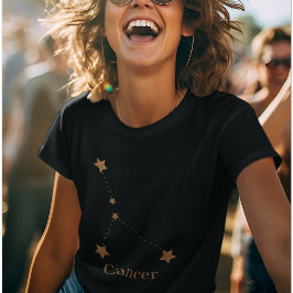 Modernes Zodiac-Schild-Goldkrebs | Element Wasser T-Shirt