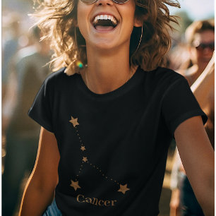 Modernes Zodiac-Schild-Goldkrebs   Element Wasser T-Shirt