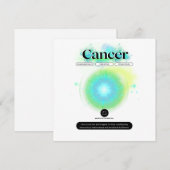 Modernes Zodiac-Schildkankheitszeichen Wassereleme Einladung (Vorne/Hinten)