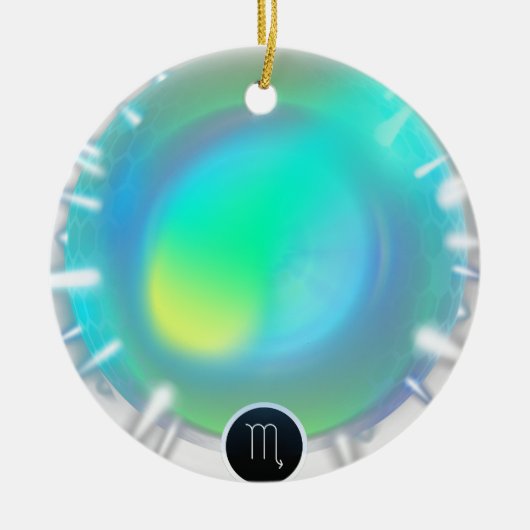 Modernes Zodiac-Schildkrötenzeichen Wasserelement Keramik Ornament (Vorne)