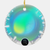 Modernes Zodiac-Schildkrötenzeichen Wasserelement Keramik Ornament (Hinten)