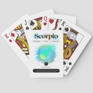 Modernes Zodiac-Schildkrötenzeichen Wasserelement Spielkarten