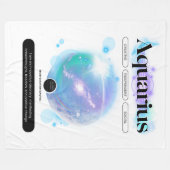 Modernes Zodiac Sign Aquarius Quote Air Element Fleecedecke (Vorderseite (Horizontal))