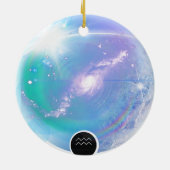 Modernes Zodiac Sign Aquarius Quote Air Element Keramik Ornament (Hinten)