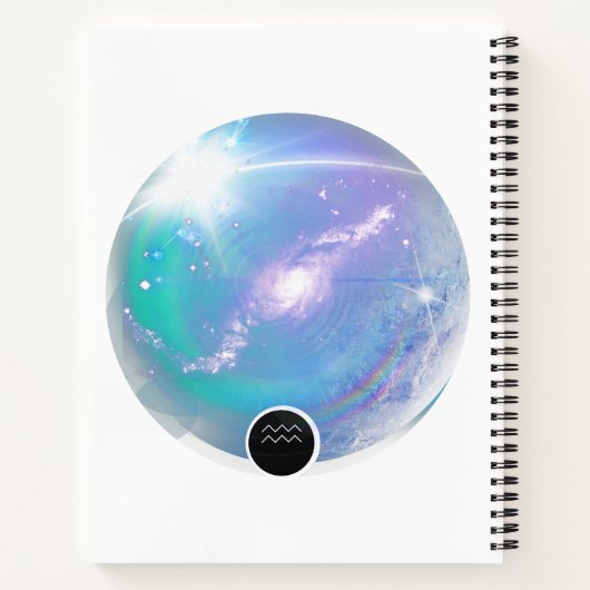 Modernes Zodiac Sign Aquarius Quote Air Element Notizblock (Rückseite)