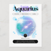 Modernes Zodiac Sign Aquarius Quote Air Element Postkarte (Vorderseite)