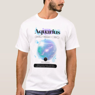 Modernes Zodiac Sign Aquarius Quote Air Element T-Shirt