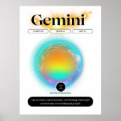 Modernes Zodiac Sign Gemini Quote Air Element Post Poster (Vorne)