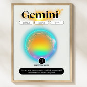 Modernes Zodiac Sign Gemini Quote Air Element Post Poster