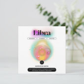 Modernes Zodiac Sign Libra Quote Air Element Einladung (Stehend Vorderseite)