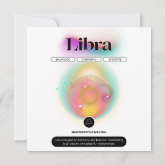 Modernes Zodiac Sign Libra Quote Air Element Einladung