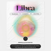 Modernes Zodiac Sign Libra Quote Air Element Fleecedecke (Vorderseite)